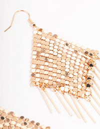 Gold Dazzling Fringe Earrings - link has visual effect only