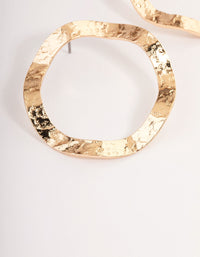 Gold Textured Circle Earrings - link has visual effect only