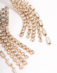 Gold Statement Bling Tassel Earrings - link has visual effect only