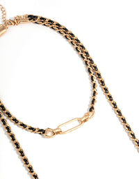 Gold Tassel Chain Wrap Necklace - link has visual effect only