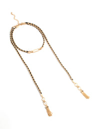 Gold Tassel Chain Wrap Necklace - link has visual effect only