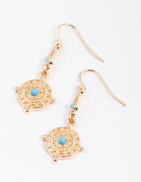 Gold Nautical Mini Drop Earrings - link has visual effect only