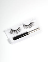 Black Long Magnetic Fake Eyelashes - link has visual effect only