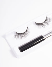 Black Natural Cat Eye Magnetic Fake Eyelashes - link has visual effect only