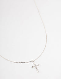 Silver Elegant Cross Necklace - link has visual effect only