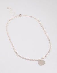 Silver Solid Disc Necklace - link has visual effect only