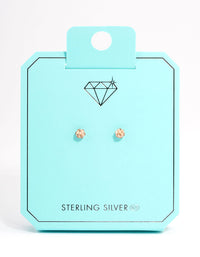 Sterling Silver Silk Pave Ball Stud Earrings - link has visual effect only