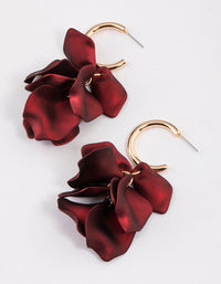 Gold Coated Petal Huggie Earrings - link has visual effect only