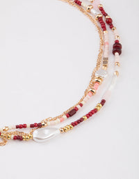 Gold Bead & Pearl Choker Pack - link has visual effect only