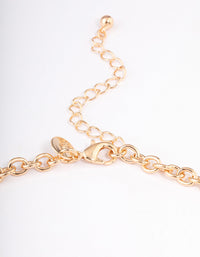 Gold Floral Solid Choker - link has visual effect only