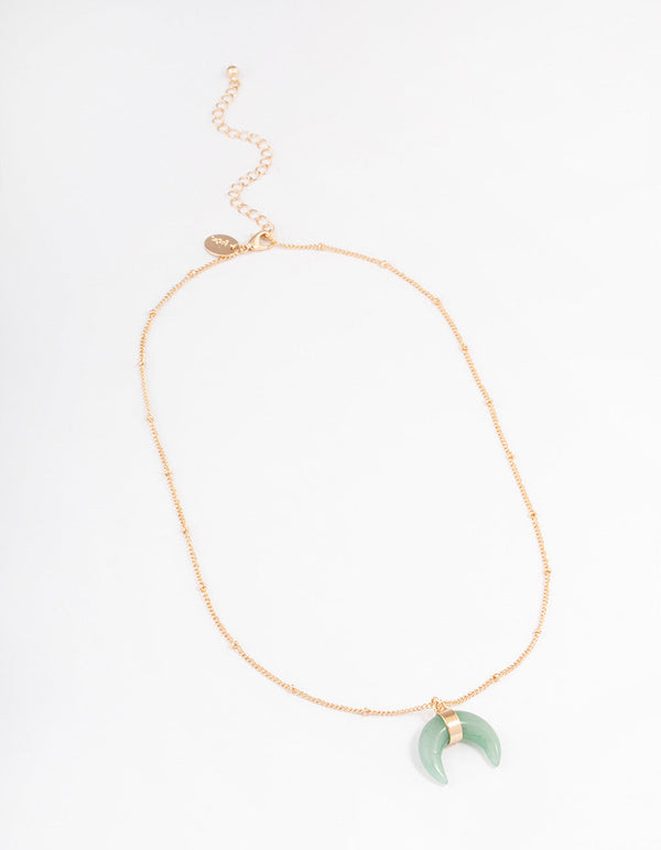 Turquoise crescent store moon necklace