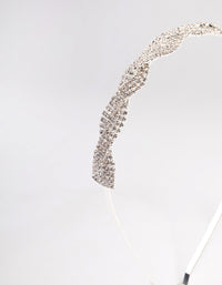 Silver Weaved Diamante Headband - link has visual effect only