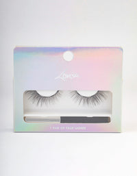 Black Magnetic Cat Eye False Eyelashes - link has visual effect only