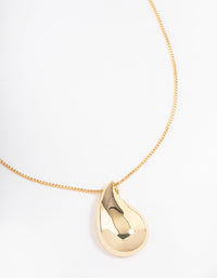 Gold Plated Box Chain Drop Necklace - link has visual effect only