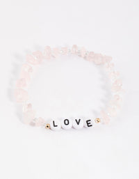 Rose Quartz Love Bracelet - link has visual effect only