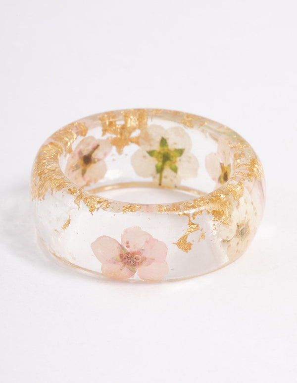 Acrylic Floating Flower Ring