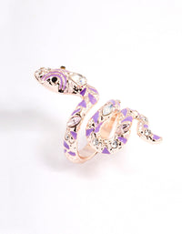 Rose Gold Flashy Snake Ring - link has visual effect only