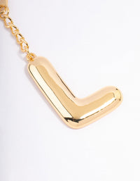 Gold Plated Letter 'L' Initial Key Ring - link has visual effect only