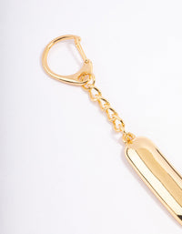 Gold Plated Letter 'L' Initial Key Ring - link has visual effect only