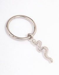 Surgical Steel Snake Charm Belly Ring - link has visual effect only