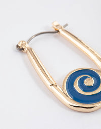 Gold Swirl Oval Hoop Earrings - link has visual effect only