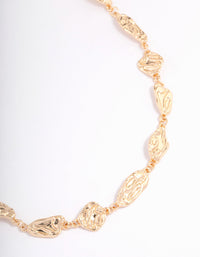 Gold Hammered Disc Necklace - link has visual effect only