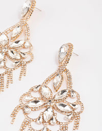 Gold Statement Glam Drop Earrings - link has visual effect only