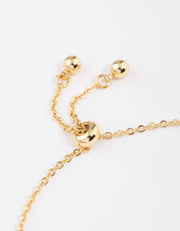 Gold Plated Aries Script Bracelet - link has visual effect only