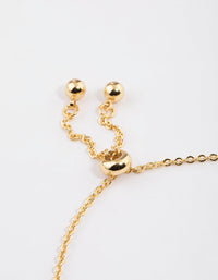 Gold Plated Aquarius Script Bracelet - link has visual effect only