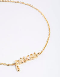 Gold Plated Pisces Script Bracelet - link has visual effect only