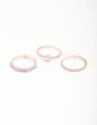 Rose Gold Enamel Ring Pack - link has visual effect only