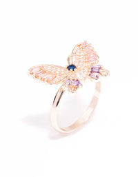 Rose Gold Cute Butterly Ring - link has visual effect only