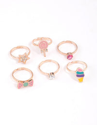 Kids Candy Sweet Ring 6-Pack - link has visual effect only