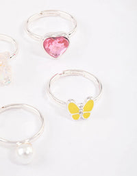 Kids Bear & Flower Ring 6-Pack - link has visual effect only