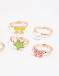 Kids Star & Bow Ring 6-Pack - link has visual effect only