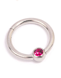 Surgical Steel Crystal Ball Clicker Ring - link has visual effect only