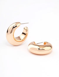 Gold Mini Chunky Hoop Earrings - link has visual effect only