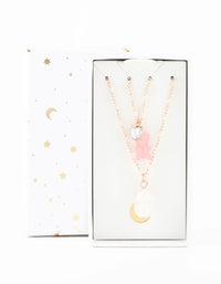 Rose Gold Teddy & Mushroom Short Necklace Pack - link has visual effect only