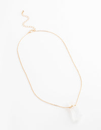 Gold Semi-Precious Bottle Short Necklace - link has visual effect only