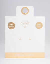 Gold Plated Sterling Silver Baby Triangular Stud Earrings - link has visual effect only