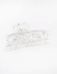 Clear Glitter Hair Claw Clip - link has visual effect only