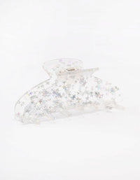 Clear Glitter Hair Claw Clip - link has visual effect only