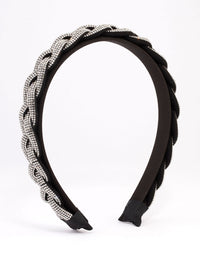 Fabric Diamante Twisted Headband - link has visual effect only