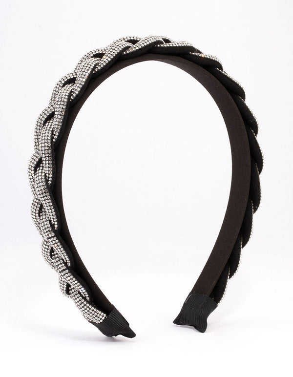 Black Diamante Alice Band - Lovisa