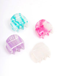 Acrylic Mixed Moon Pendant Dome Claw Clip 4-Pack - link has visual effect only