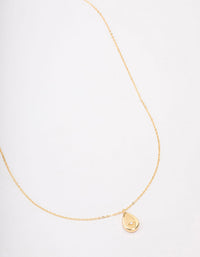 Gold Plated Teardrop Pendant Necklace - link has visual effect only