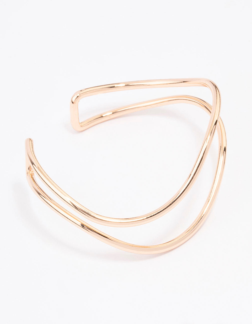 Gold Crossover Double Cuff Bracelet - Lovisa