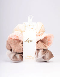 Ivory & Blush Christmas Hair Scrunchie Gift 4-Pack - link has visual effect only