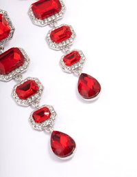 Red Graduating Multi Drop Earrings - link has visual effect only