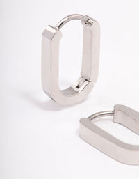 Surgical Steel Small Rectangle Huggie Earrings - link has visual effect only